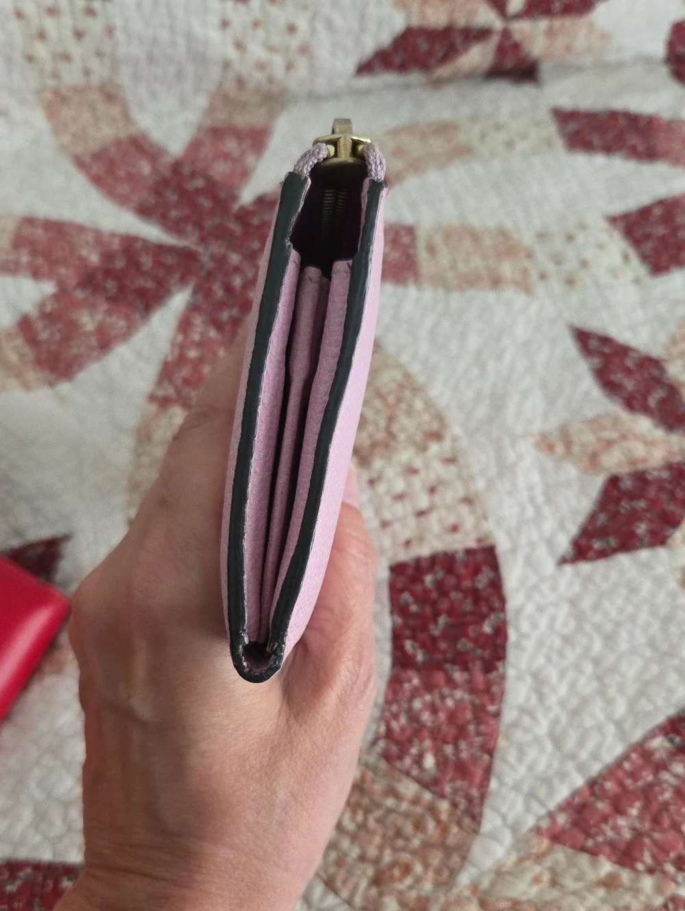 Furla pink zip